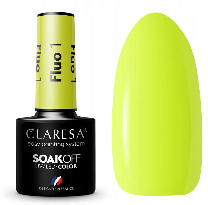 

Claresa Fluo Lakier Hybrydowy Neonowy Żółty 01