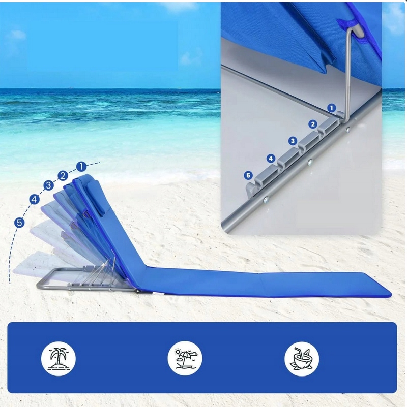 Leżak plażowy ogrodowy zestaw 2 szt + stolik Kod producenta NP10213NY