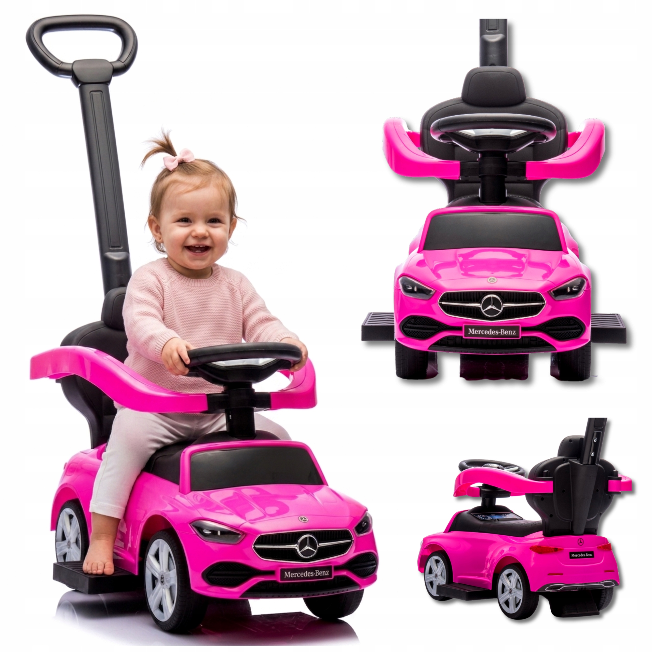 Jeździk Mercedes Amg c63 Pchacz Muzyka Klakson Samochód Autko Dla Dzieci