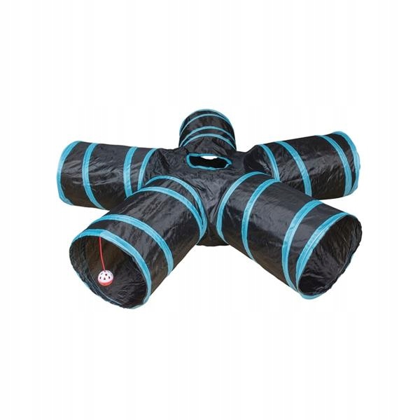 Tunel pro kočky Play hvězda 100x25cm modrý/černý Duvo+