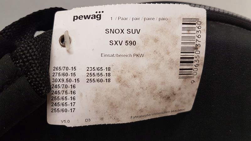 ŁAŃCUCHY ŚNIEGOWE SNOX SUV SXV 590 255/60 R18 Grupa rozmiarowa KN inna