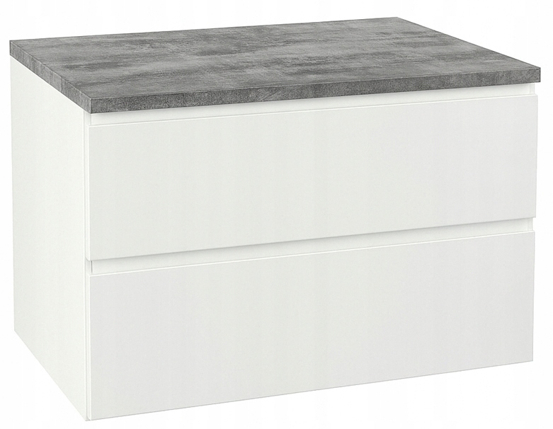 Koupelnová skříňka bílá 80x50 závěsná s deskou pod umyvadlo komoda