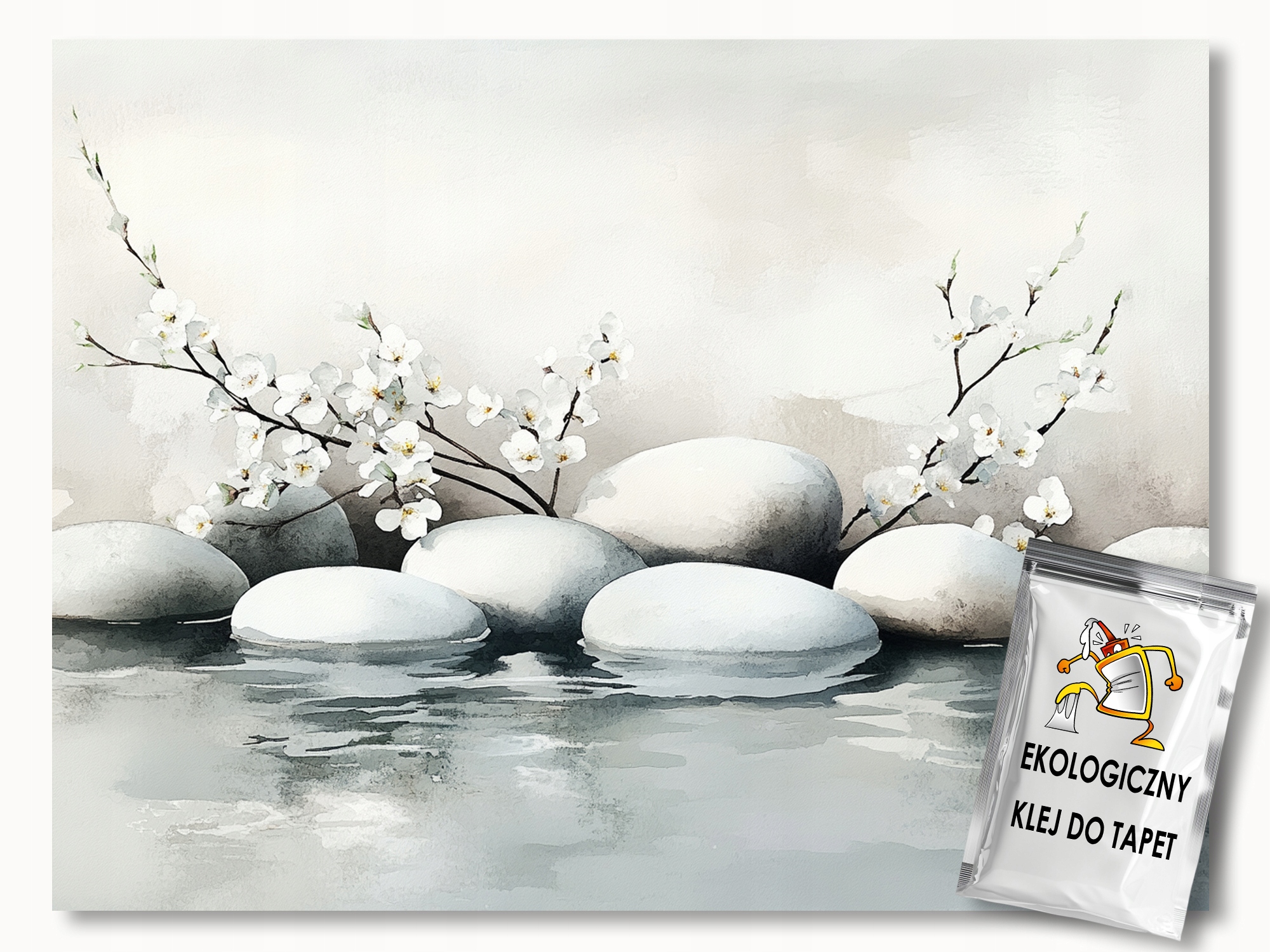 Fototapeta Flizelina Dekorace Orientální Kameny Květiny Zen 350x250 110g