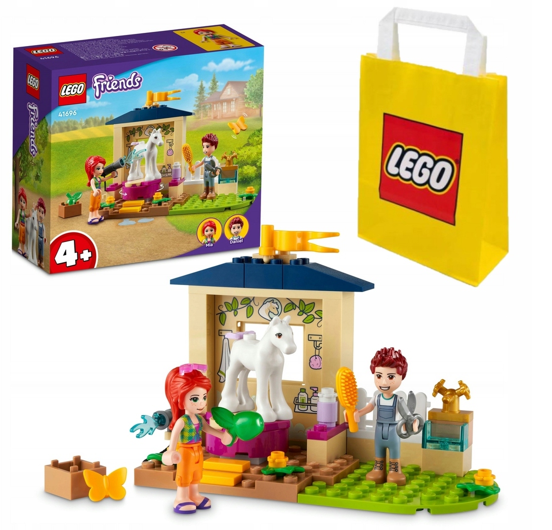 Zestaw Klocki Lego Friends 41696 Kąpiel Kucyków Stajnia 4+ Torba