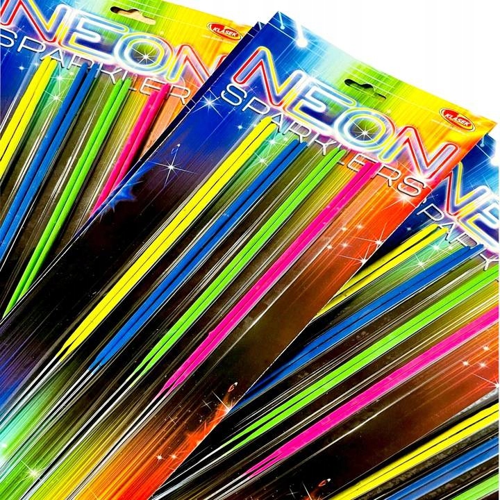 

Neonowe Kolorowe Zimne Ognie VP40N 24 szt Wesele