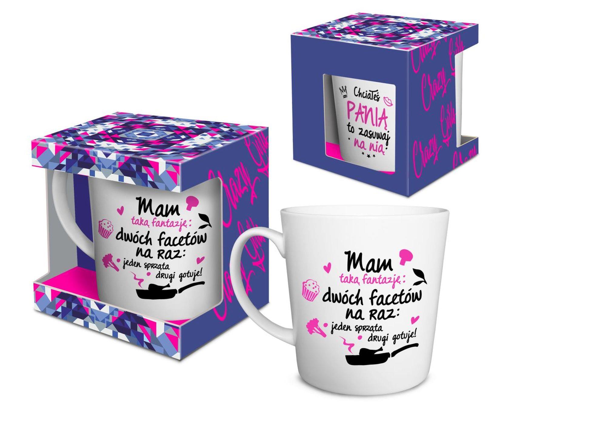 kubek  mam fantazje, dwóch na raz...  480ml CRAZY GIRL NBC — 6