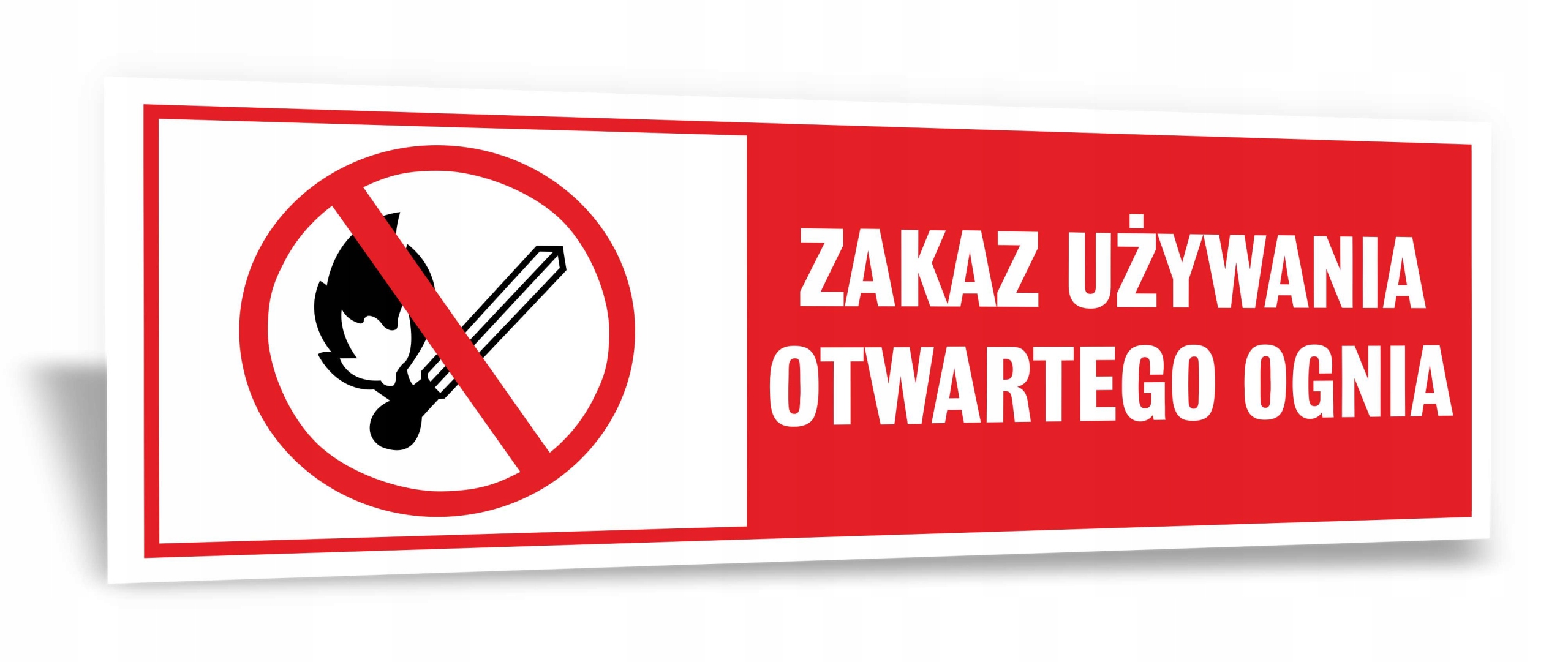 

Tabliczka Zakaz Używania Otwartego Ognia 30x10 Uv