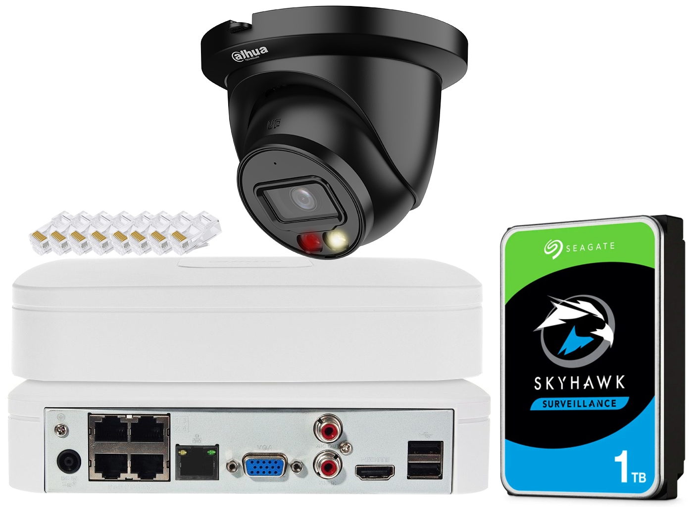 Sada monitorovania 4MPx Dahua Dual Light Externá na rozširovanie Black