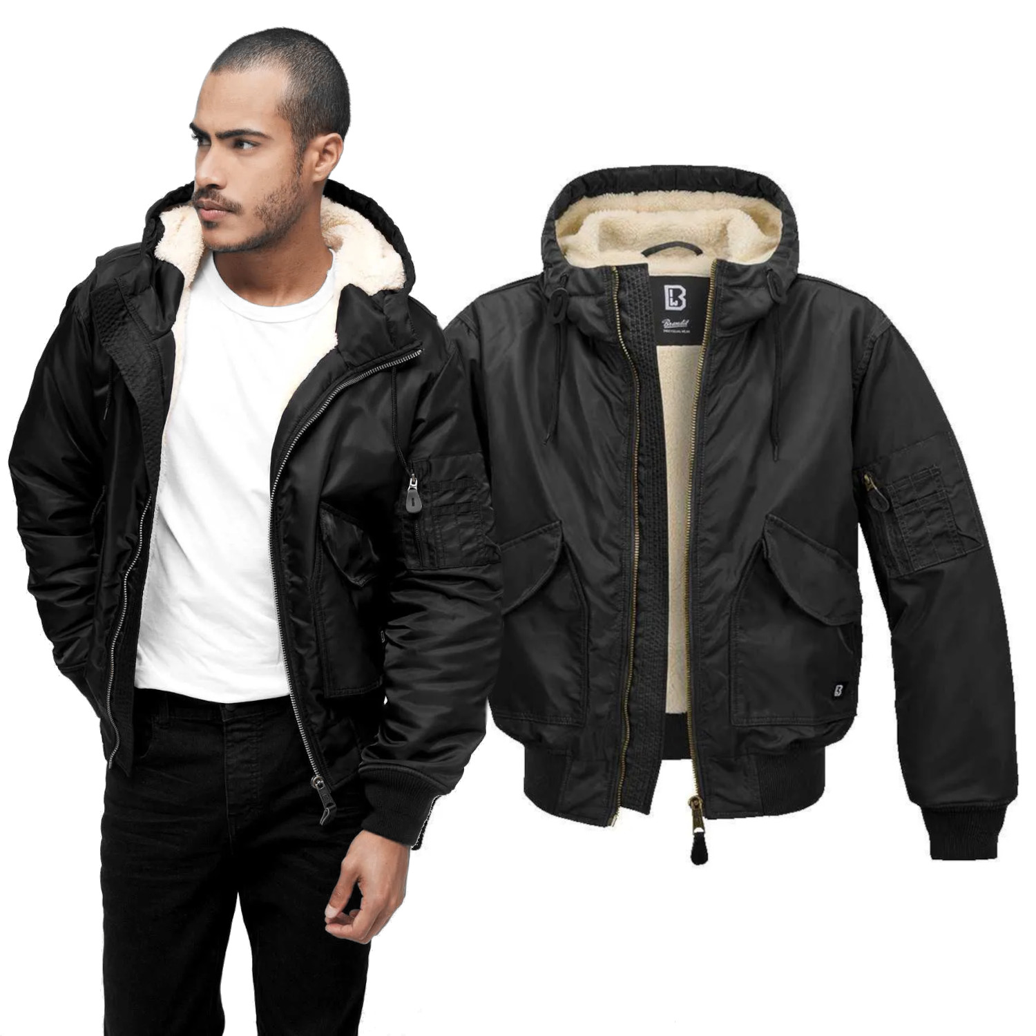 Kurtka Brandit Cwu Hooded Black 4XL