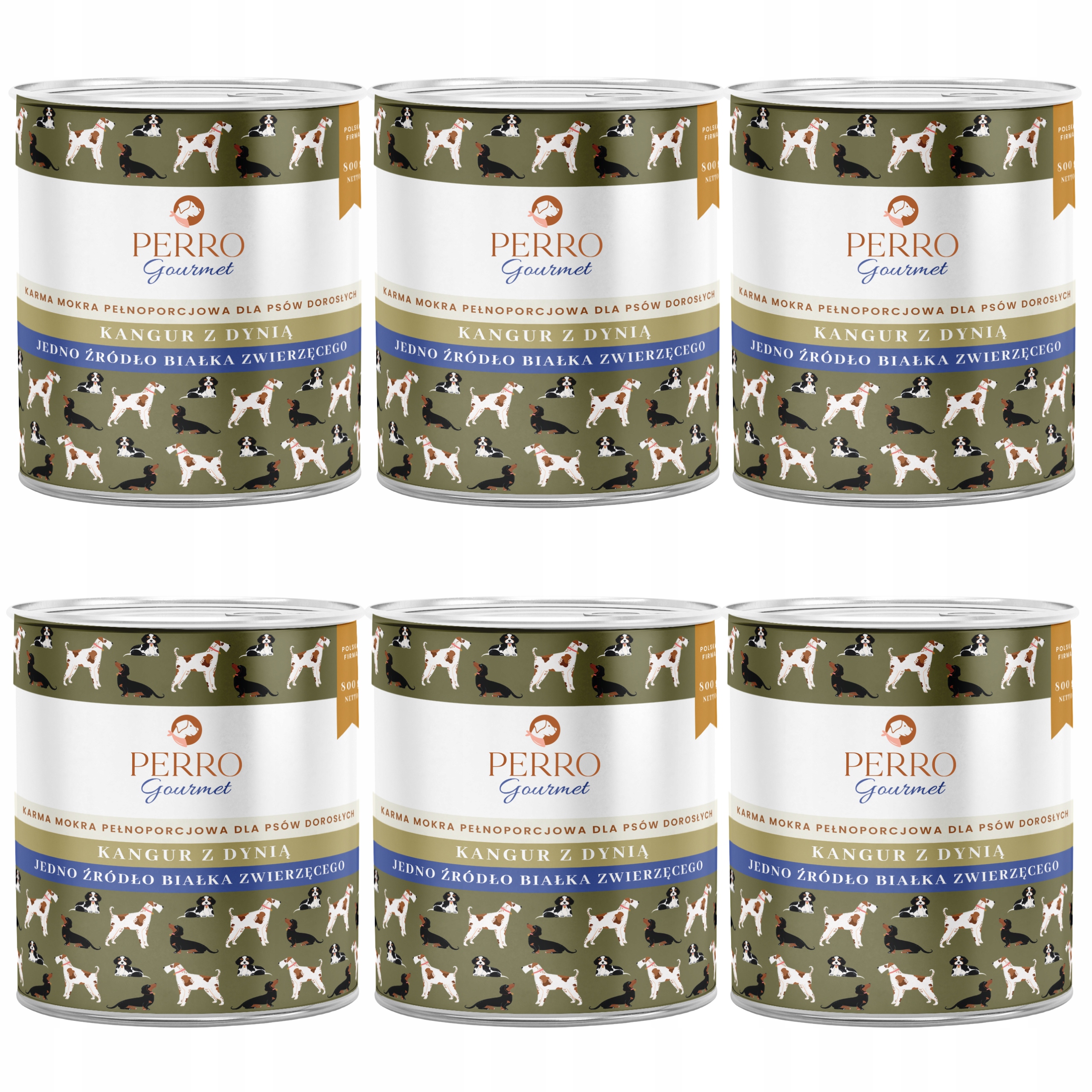 Levně Perro Gourmet Monoproteinové krmivo pro psy Kangur s dýní 6 x 800 g