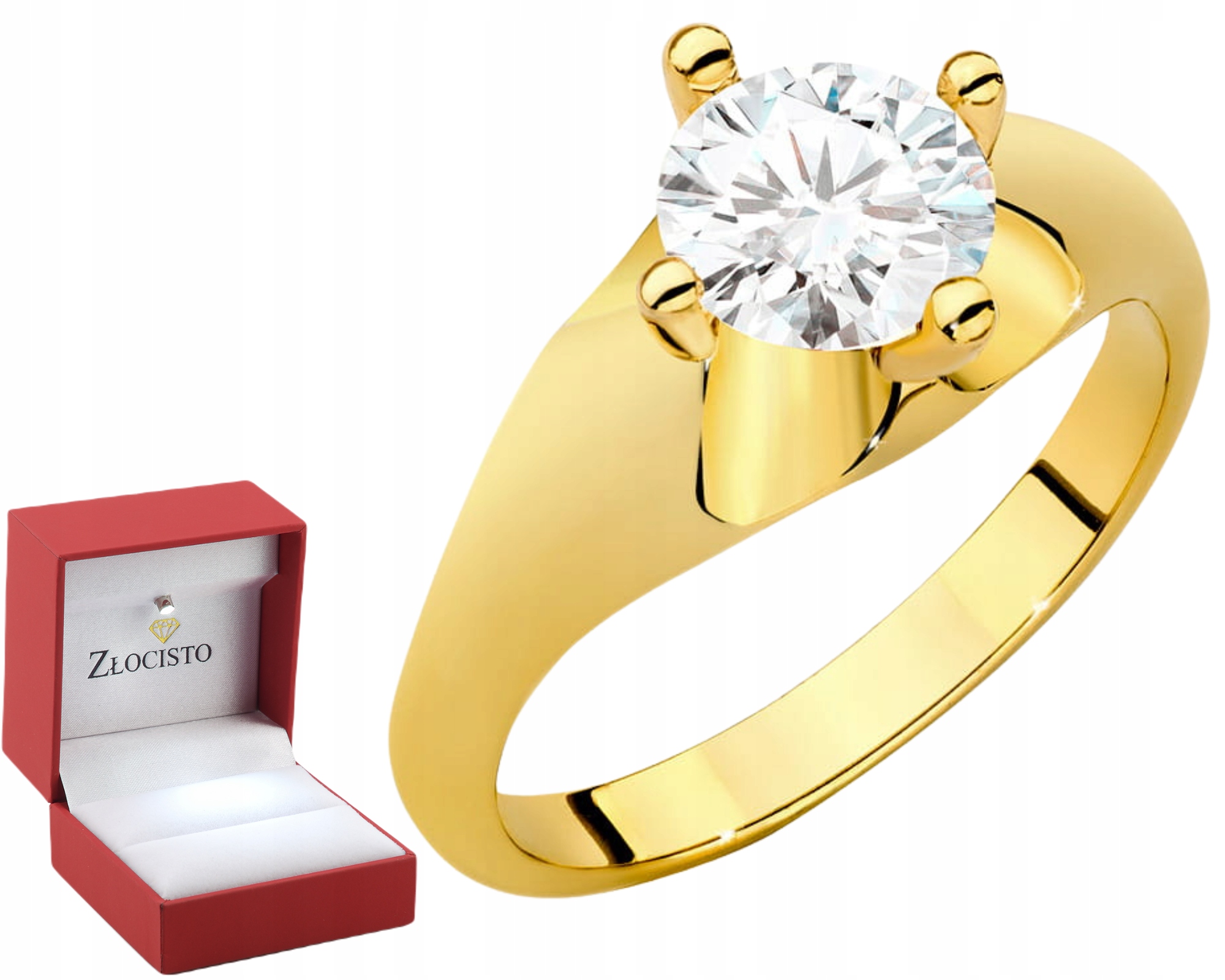 Žluté Zlato Prstýnek 14K Laboratorní Diamant Luxus A Prestiž