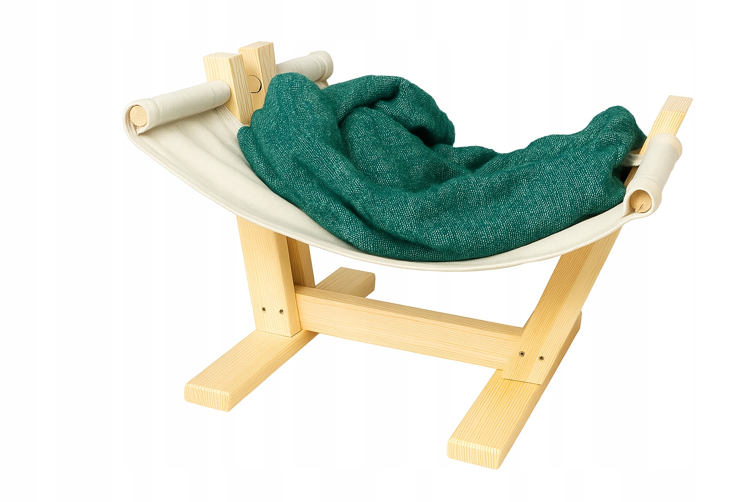 Levně Dřevěná houpací síť pro psa nebo kočku Xs pelíšek s látkovou podšívkou