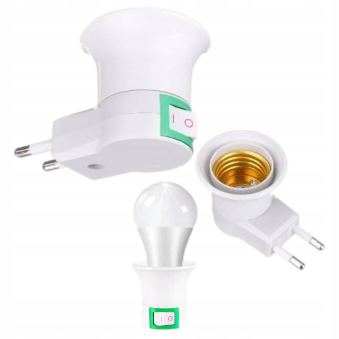 

Adapter 230V E27 Na Żarówkę Wyłącznik Przejściówka