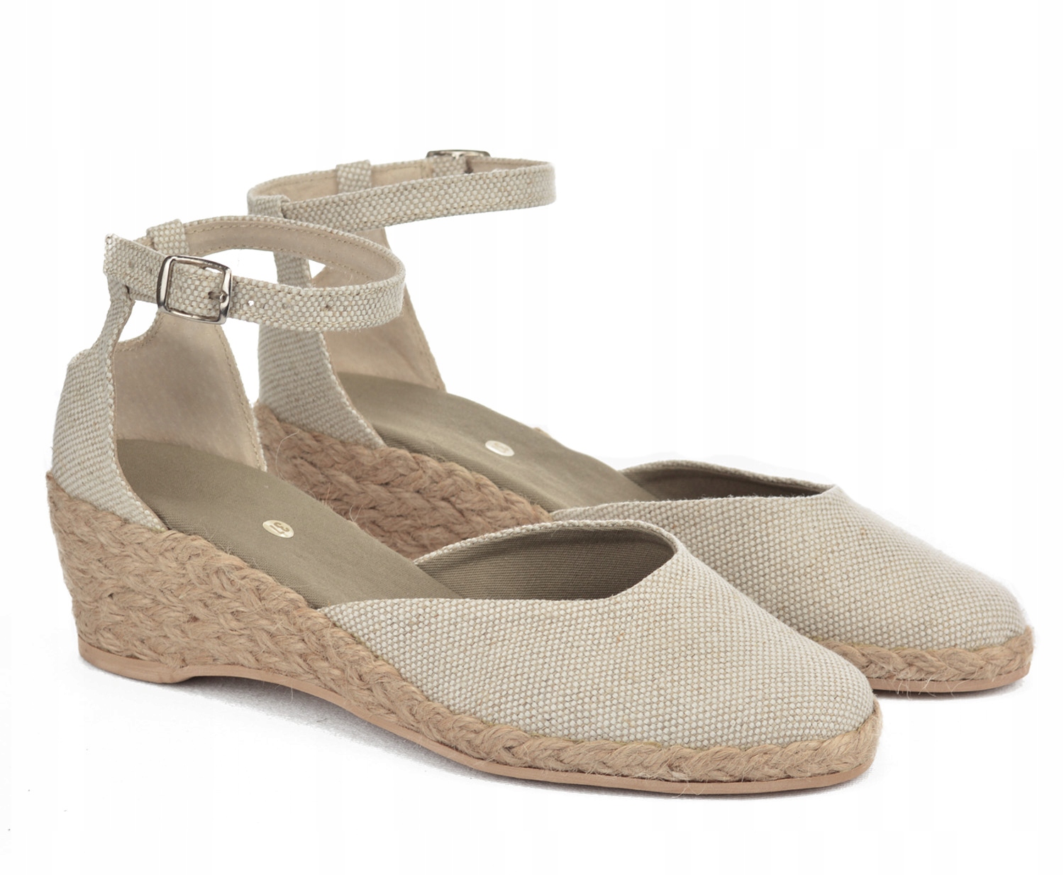 Espadryle damskie SP (5 cm) jasny len 36 Marka inna