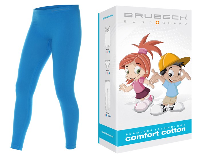 

Legginsy dla dzieci Junior Brubeck Lazur 116/122