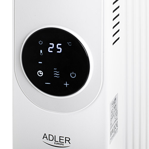AD 7826 Grzejnik Olejowy LED z Pilotem 2500W 13 Żeber