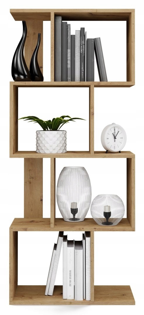 REGAŁ OTWARTY STOJĄCY PÓŁKA FIESTA 4P DĄB ARTISAN Materiał płyta laminowana