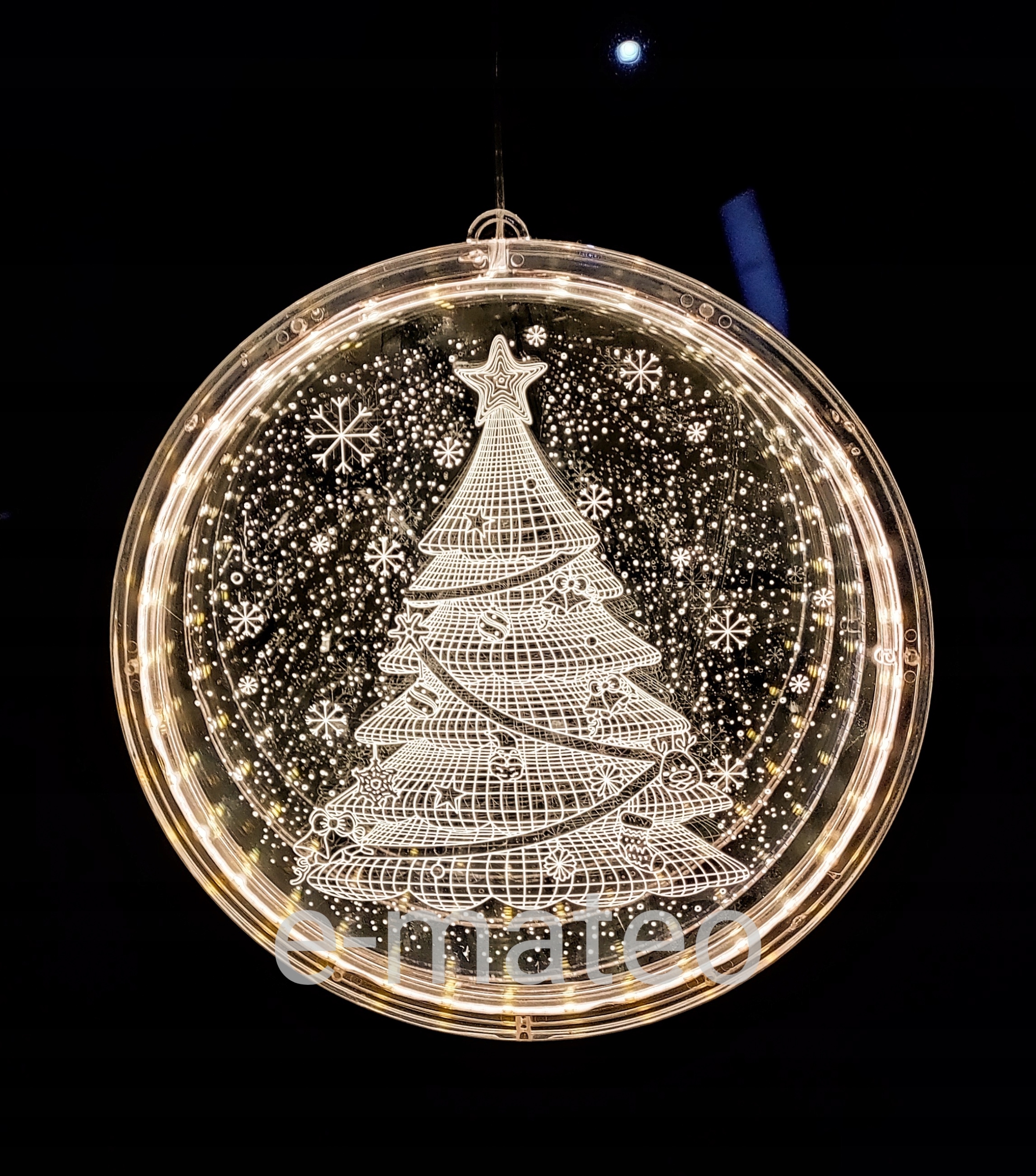 WITRAŻ W OKNO 3D LED NA BATERIE OZDOBA ŚWIĄTECZNA Marka inna