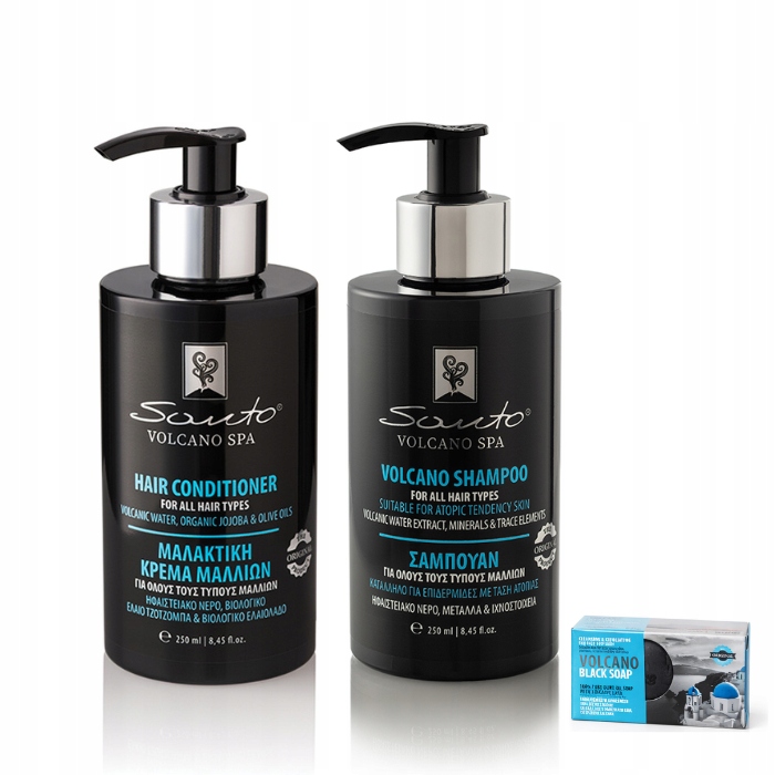 Sada na vlasy Šampon Hydratační kondicionér Santo Volcano Spa