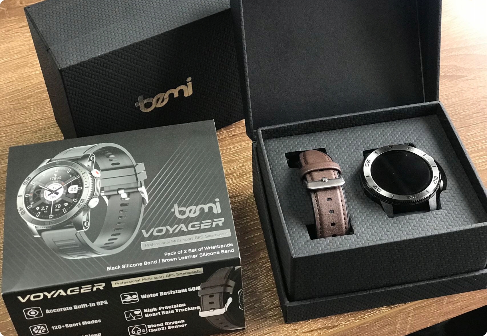 Smartwatch Bemi Voyager GPS + 2 paski Materiał koperty metal