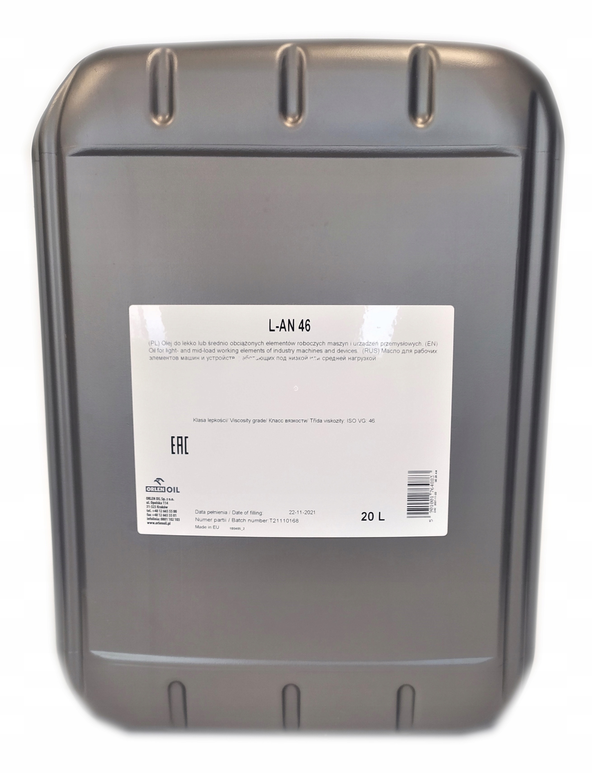 

Orlen Oil L-an 46 20L. Olej Maszynowy