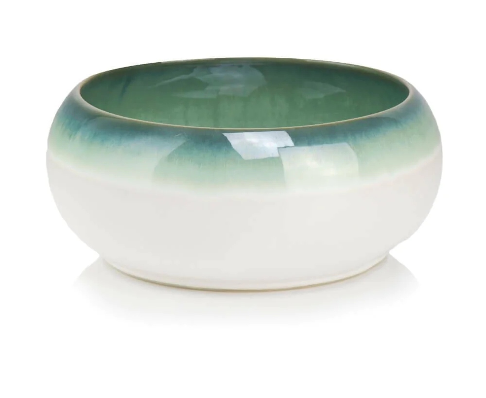 Misa ceramika biała, zielona Polnix 31x31x13 cm 31.165.31 Polnix