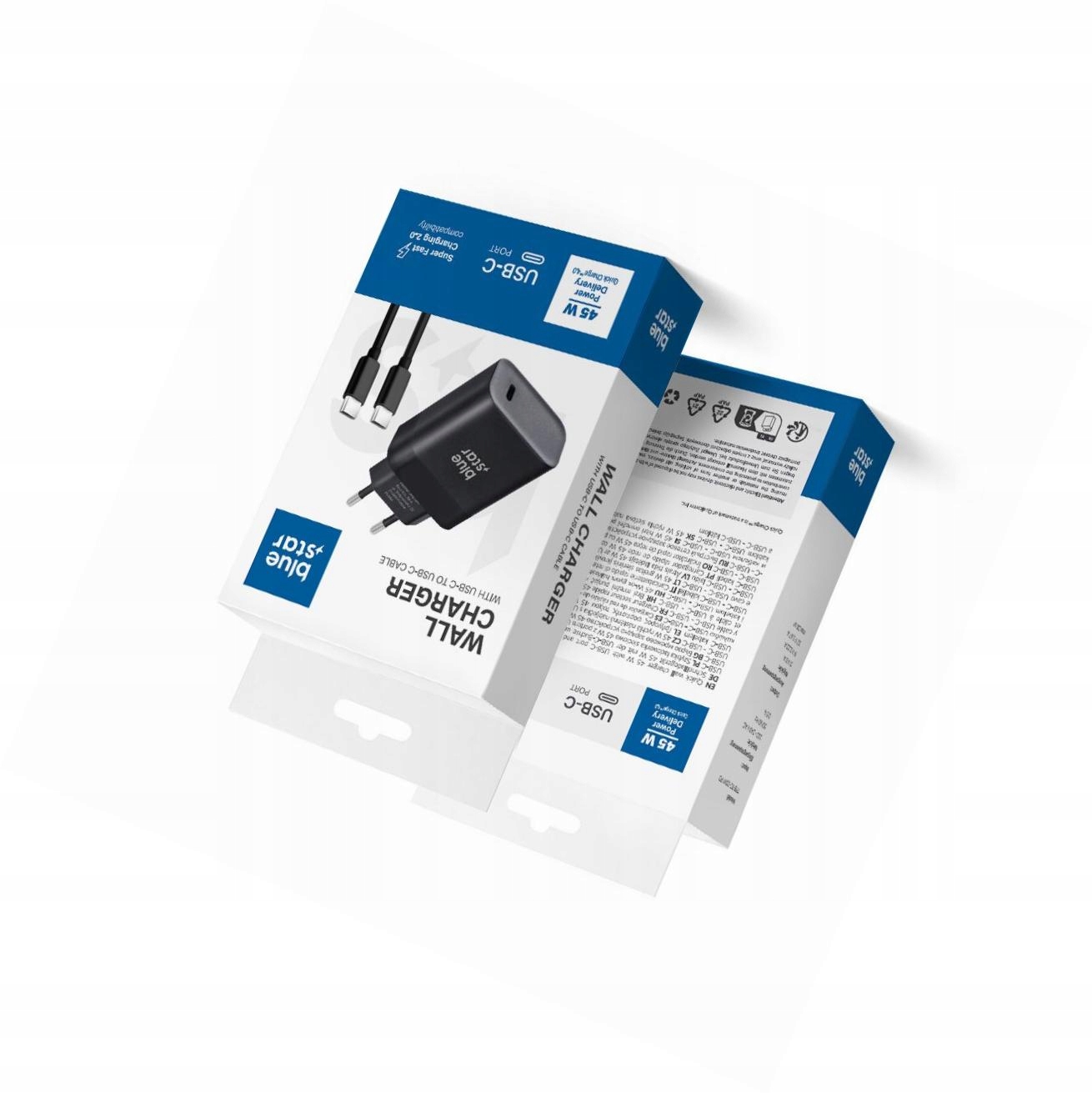 Szybka ładowarka 45W z odpinanym kablem Usb-c do Motorola Moto G85 5G