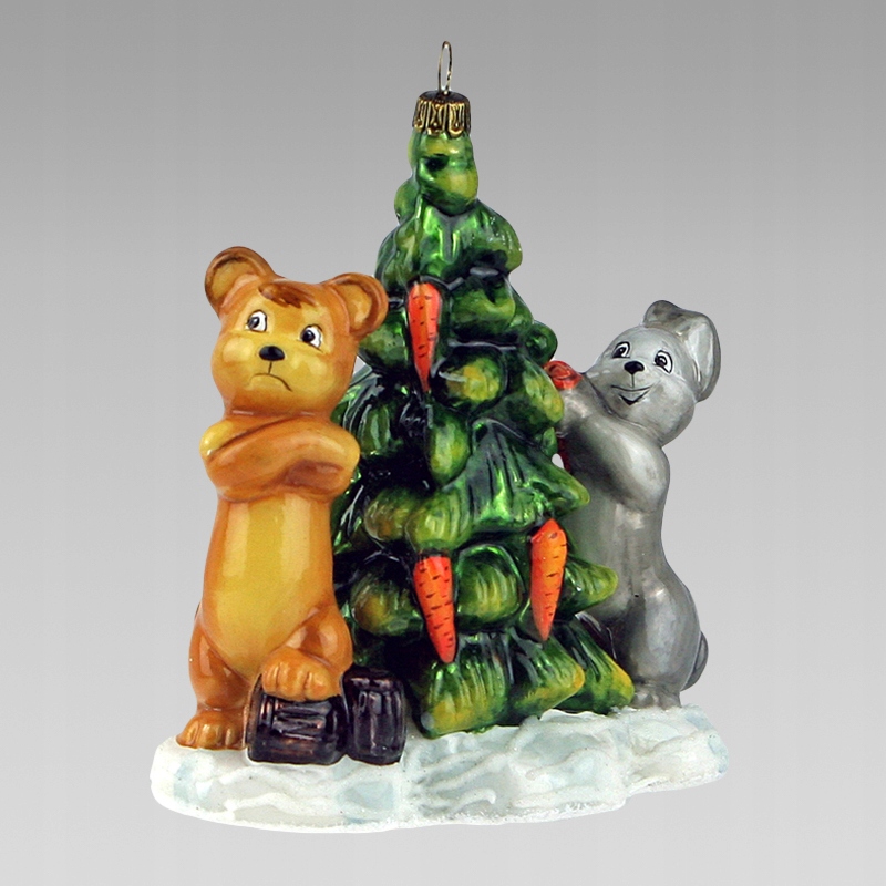 Vianočná Guľa Medveď S Zajačikom A Vianočná Stromček Z Mrkvy Komozia