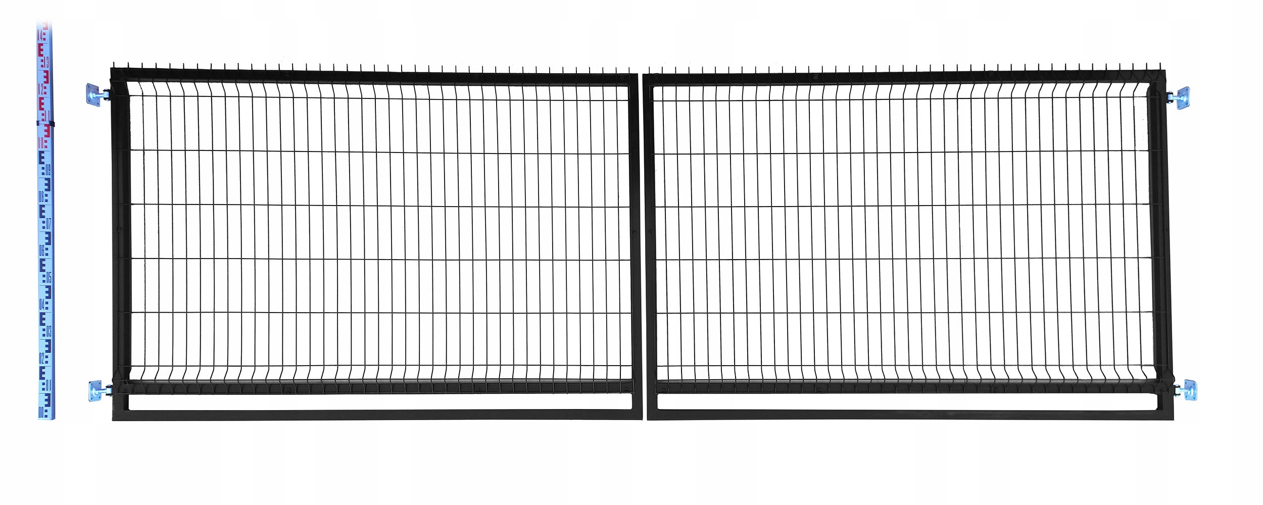 Brána Pletivové 130cm černá Panelová RAL9005 dvoukřídlá 133cm