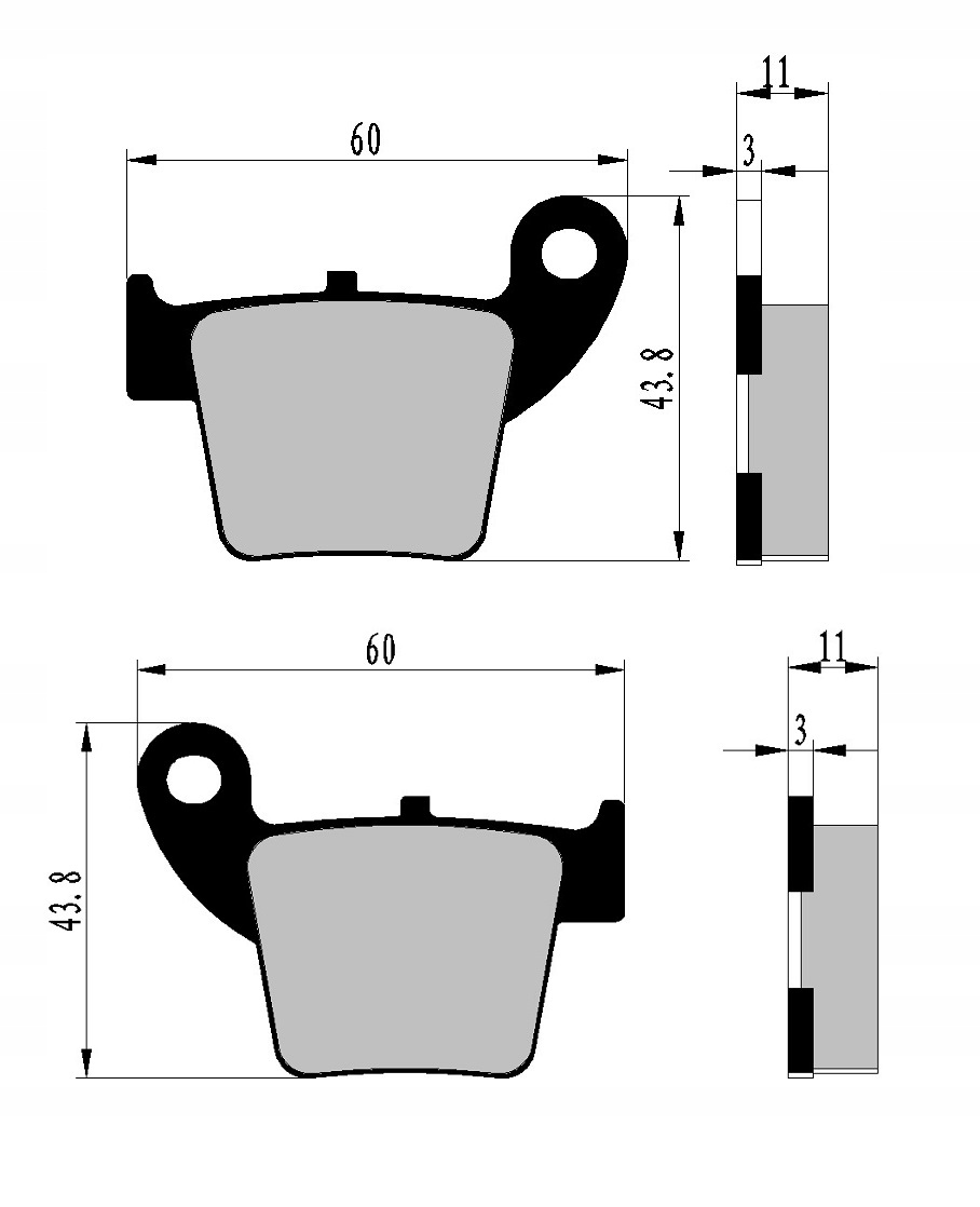 KLOCKI HAMULCOWE TYŁ TYLNE HONDA HM CRF 450 R Producent Nistal