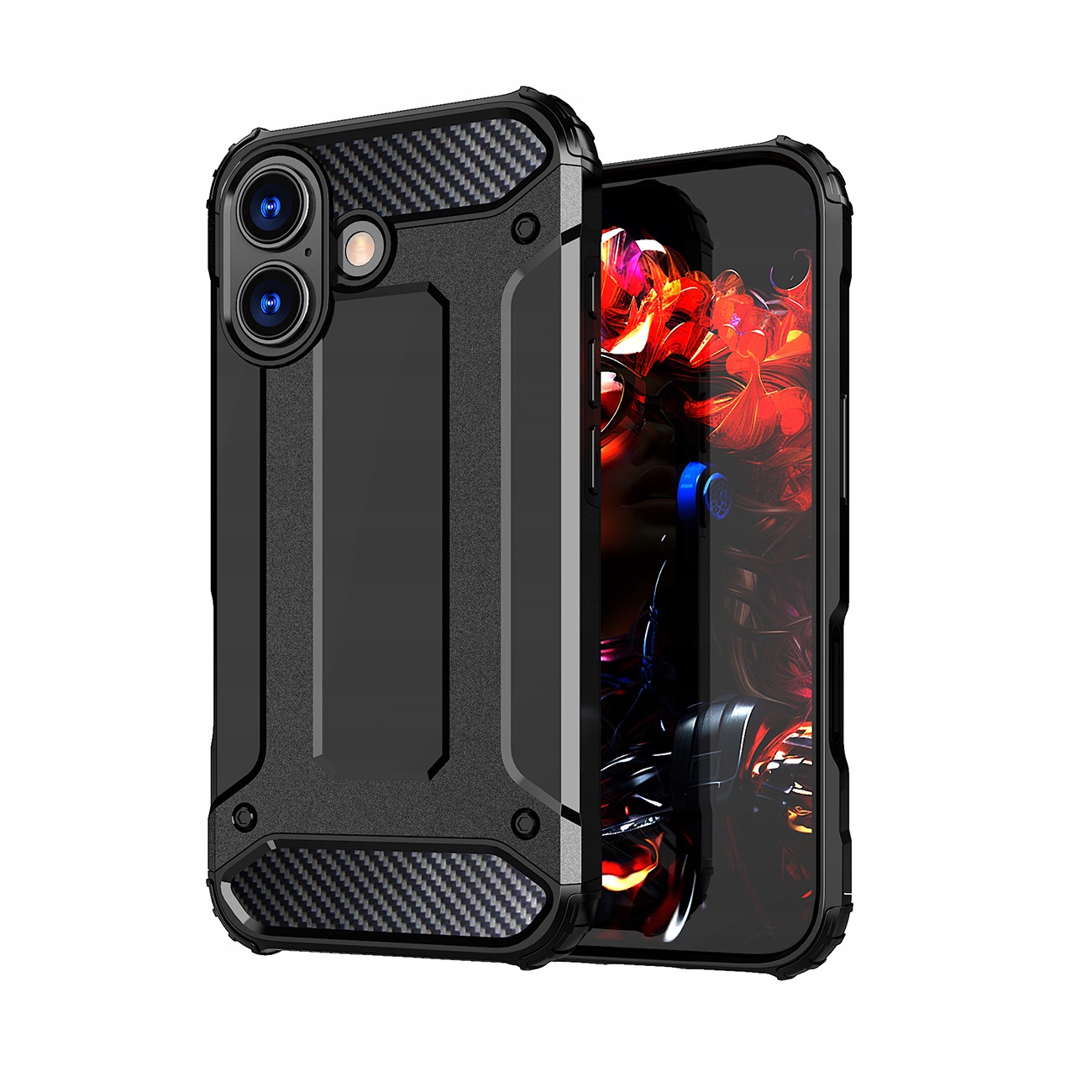 Etui Hybrid Armor na iPhone 17 pancerne czarne Hurtel