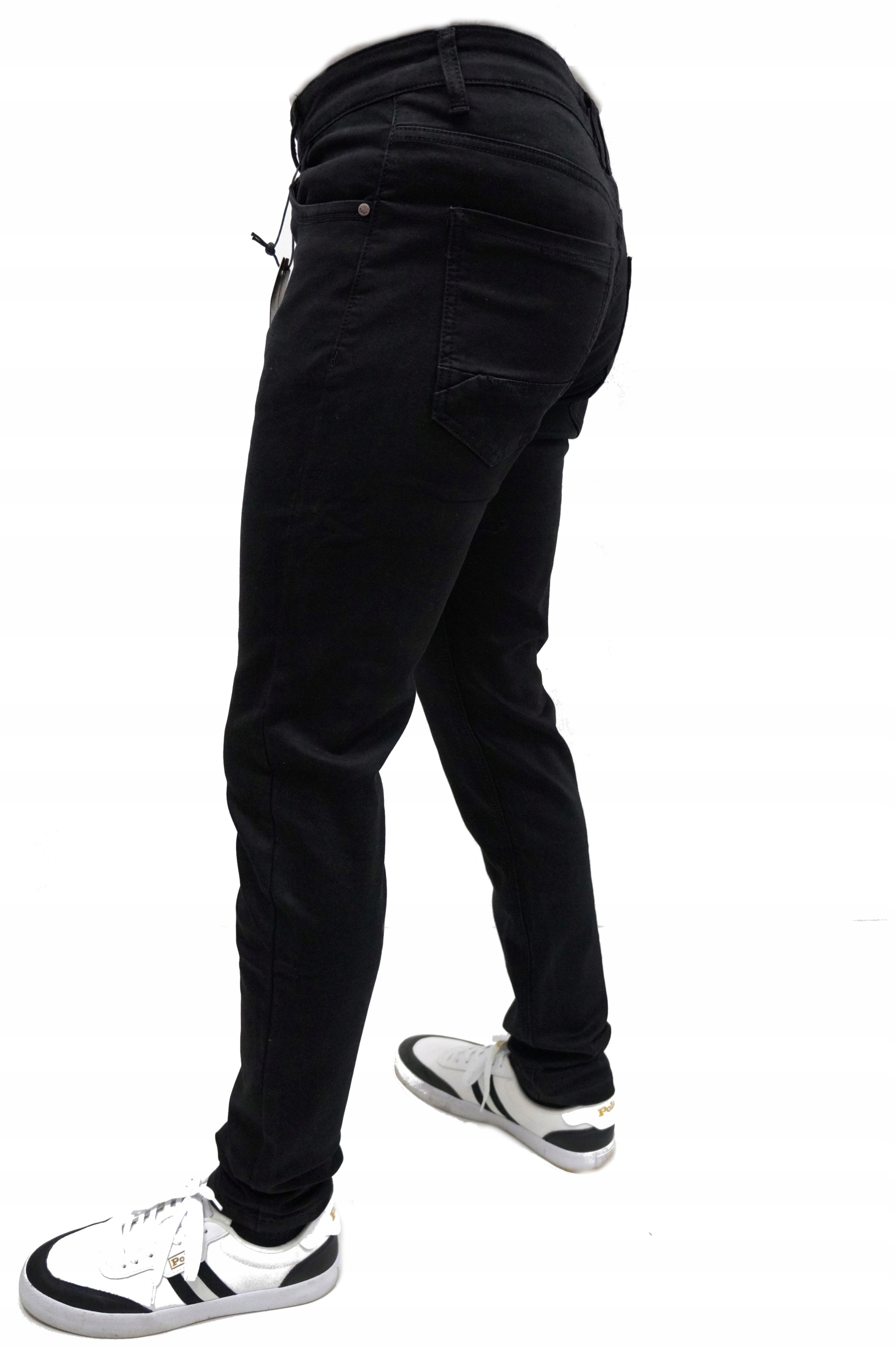 M.SARA CZARNE SPODNIE MĘSKIE JEANSOWE ZWĘŻANA NOGAWKA ELASTYCZNE WYGODNE Rozmiar 31