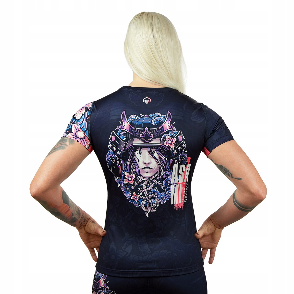 Rashguard damski Ground Game Asami Roz. M krótki rękaw Mma Bjj Trening