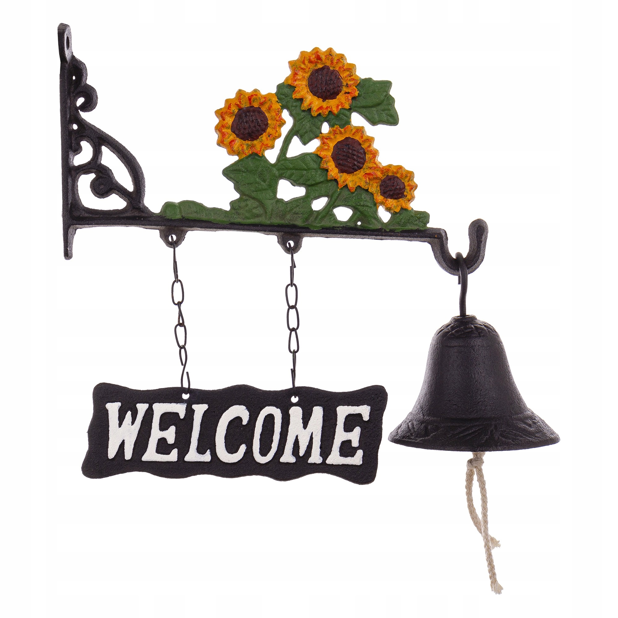Zvonek nástěnný závěsný zvonek slunečnice zvonek litinový welcome
