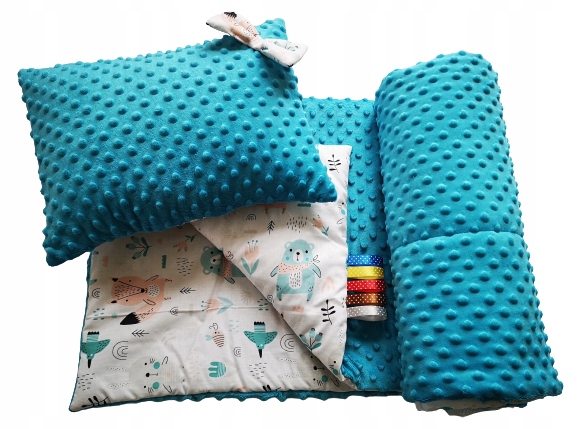 

Kocyk kołderka Minky 120x90 Poduszka Komplet