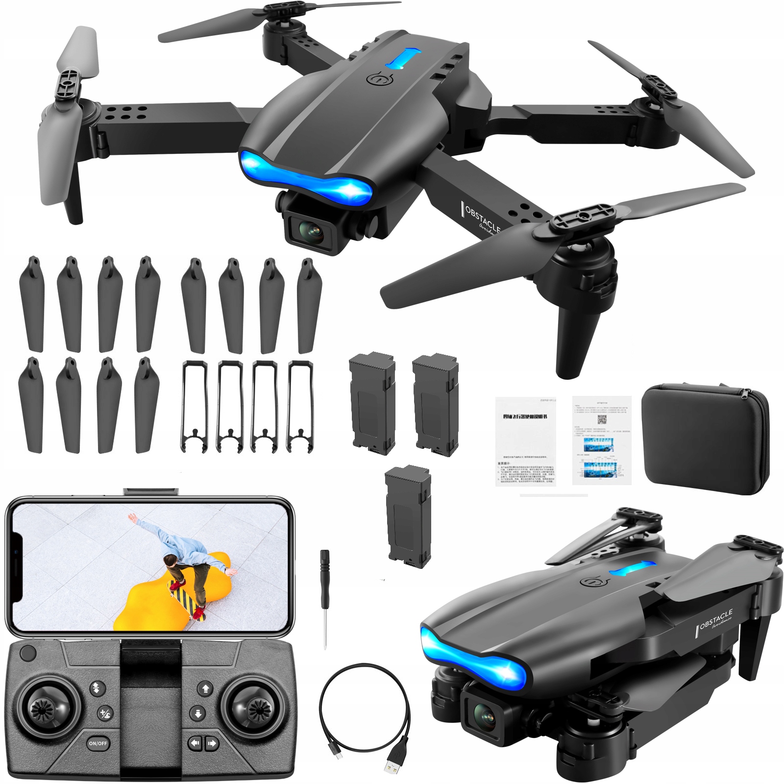 

Dron Unikanie Przeszkód Kamery 4K Wifi Zawis 250m