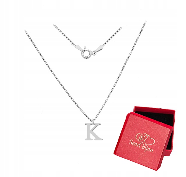 

Naszyjnik Z Literką Literka K Srebro 925 Łańcuszek