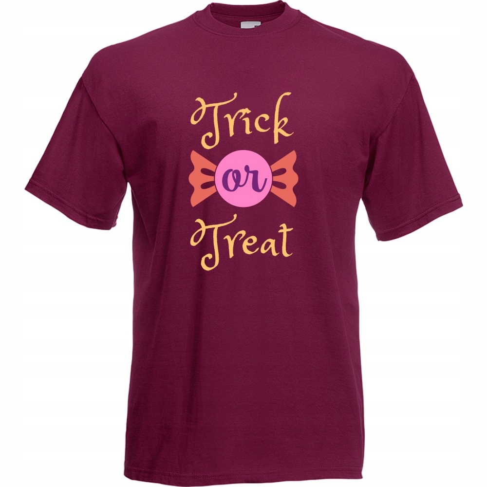 

Koszulka trick or treat halloween XXL burgund
