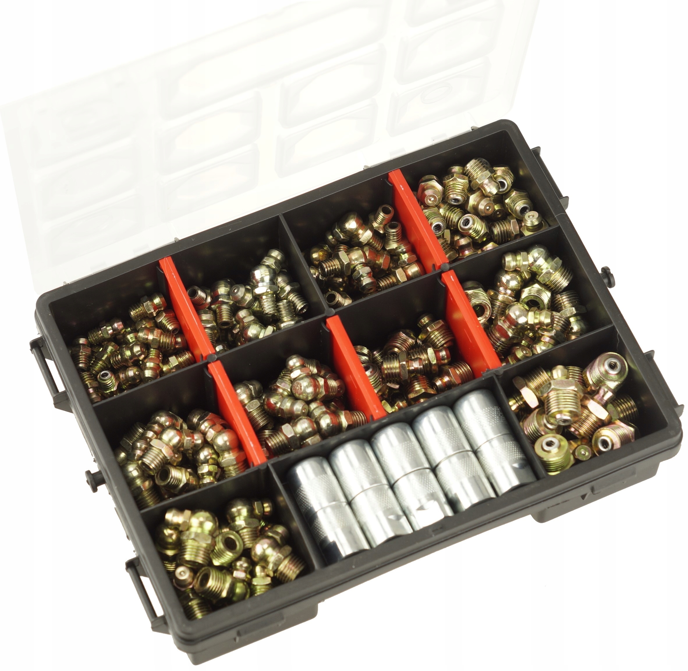 Maznice Kalamitky Přímé Úhlové M6 M8 M10 M12 Sada 266 Ks Pro Maznici