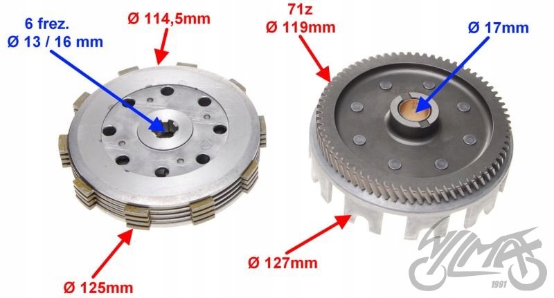 SPRZĘGŁO DO AM6 KPL Dopasowanie do pojazdu produkt dedykowany