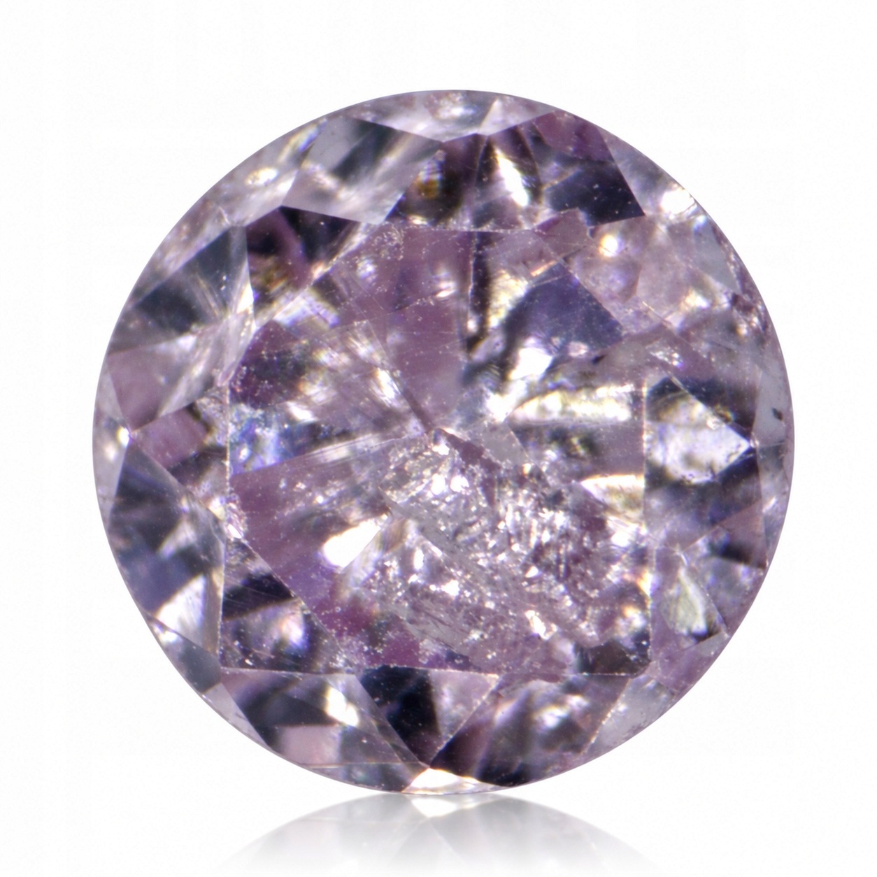 Přírodní diamant <0.01 ct Růžový I1 Briliant certifikát Wbd