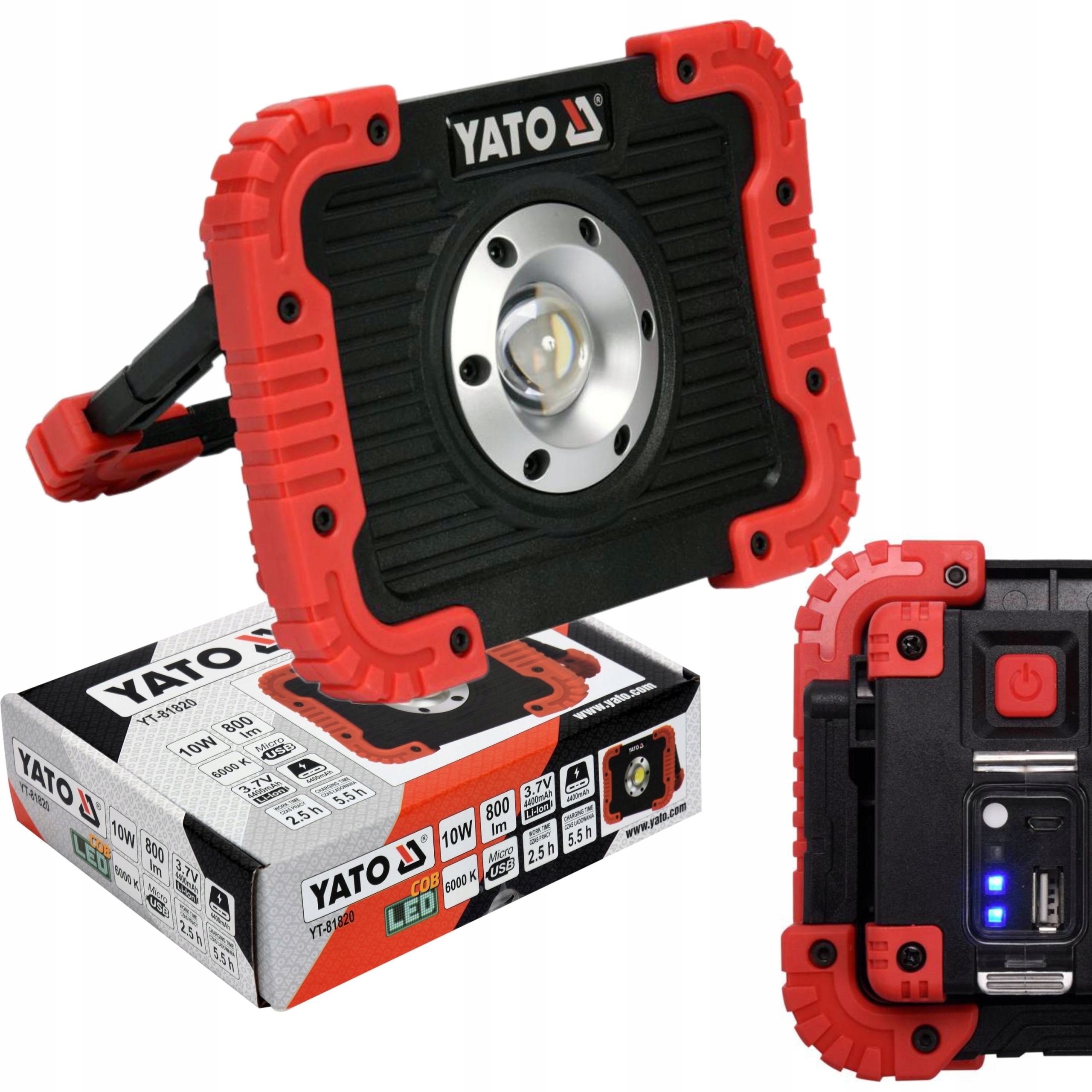 

Yato YT-81820 Reflektor Diodowy Przenośny 10W Akum