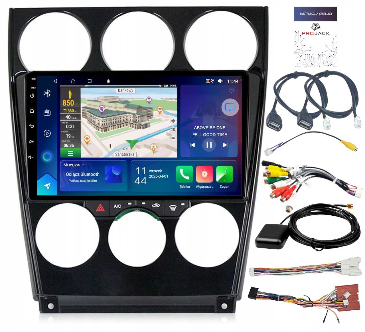 Autorádio Navigácia Gps Mazda 6 A 2002-2008 Wifi Carplay 2GB 64GB
