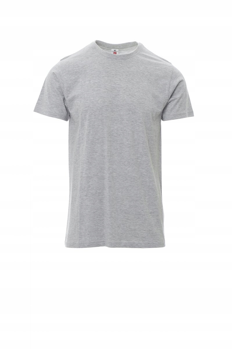 Pánske tričko BAVLNENÁ T-shirt pánske VELIKÁNSKE veľkosť PRINT šedá melanž 4XL