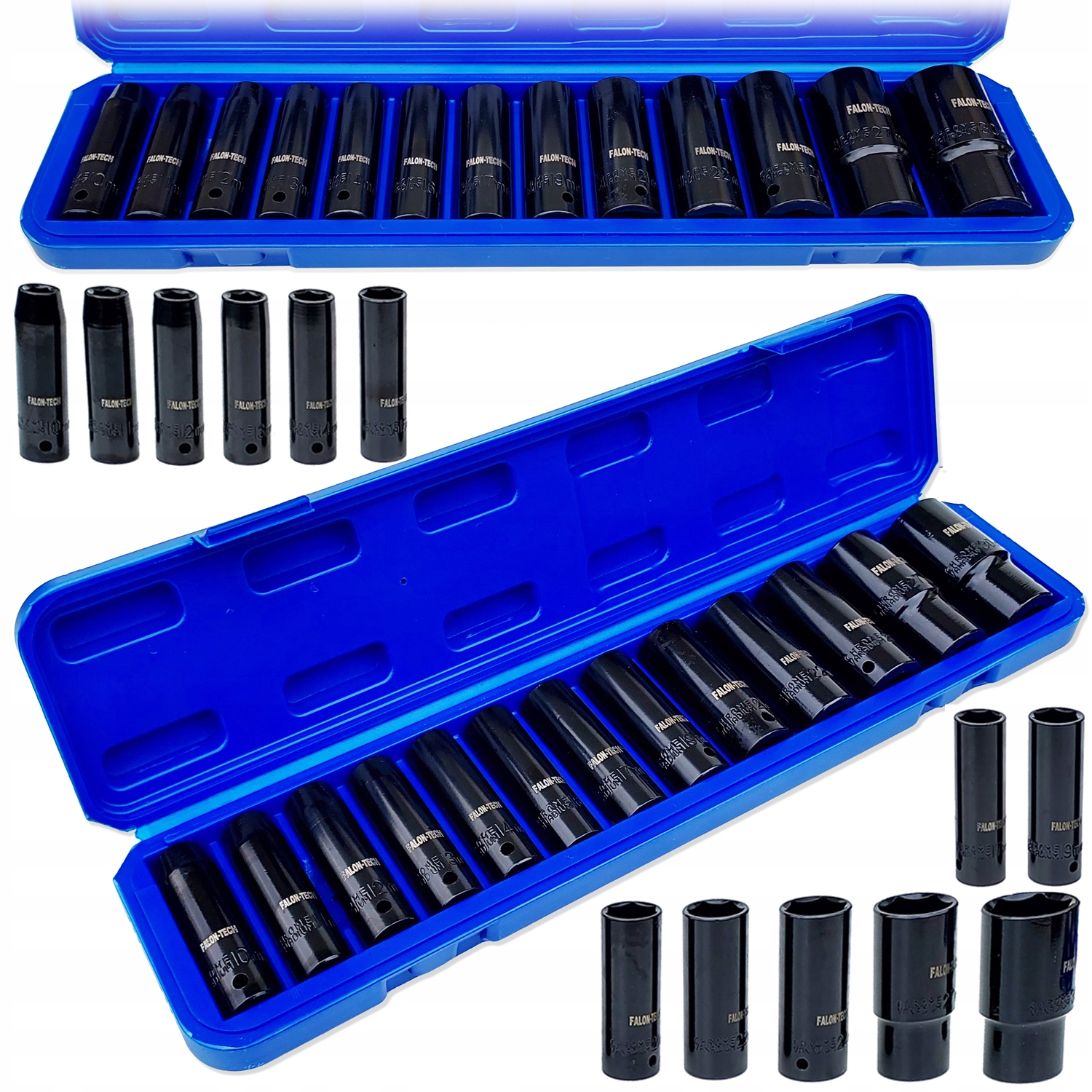 Nasadki Udarowe 10-30mm 1/2'' 13el Nasadowe Długie