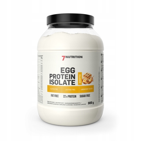 7NUTRITION Egg Protein Isolate 900G Protein Z Vaječných Bílků Bez Laktózy Pro Nabrání Svalové Hmoty