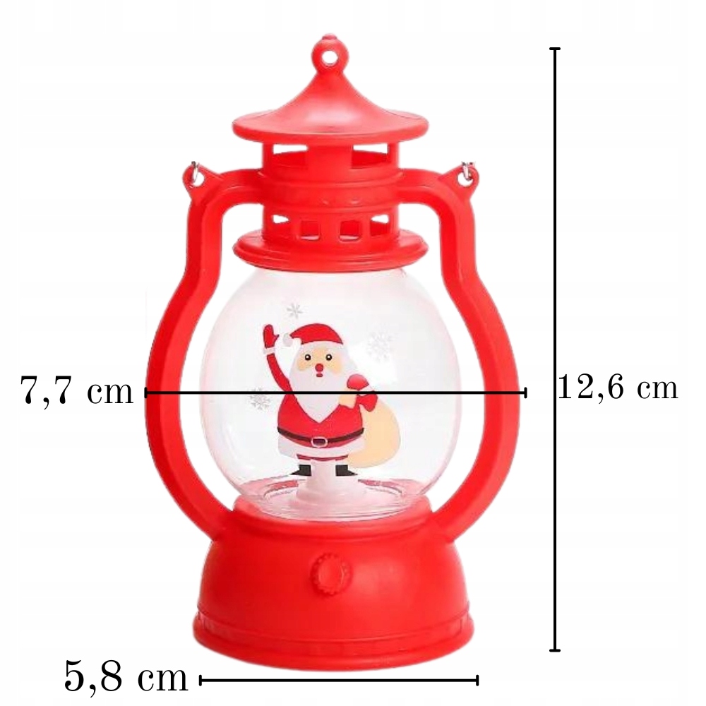LAMPION LED 12,6 CM ŚWIĘTY MIKOŁAJ DEKORACJA ŚWIĄTECZNA ŚWIECZNIK LATARENKA Rodzaj lampion