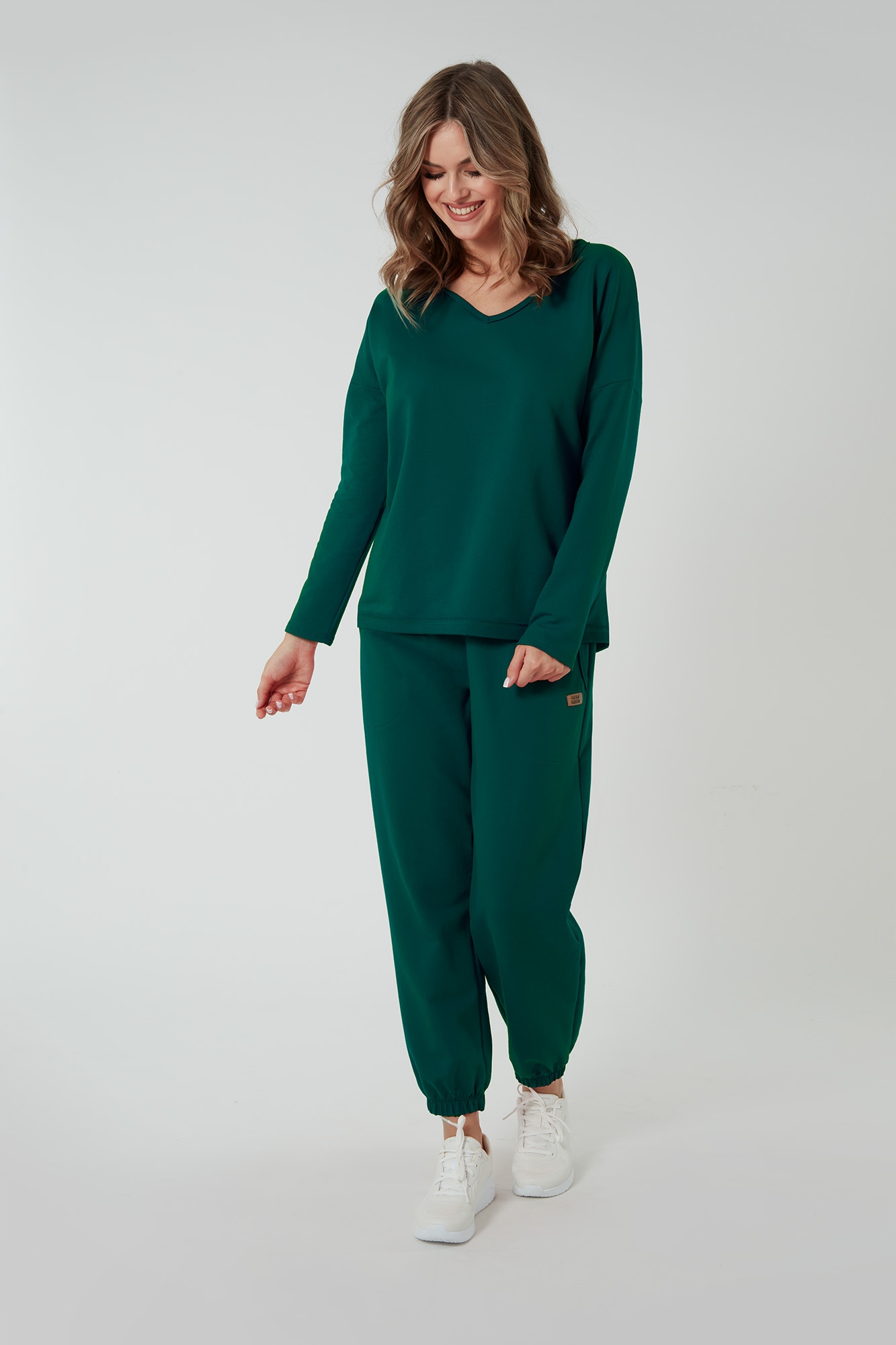 Kalhoty Madri, délka zelené, velikost XL, Italian Fashion