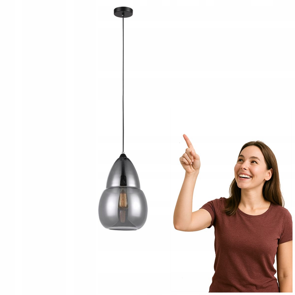 Závěsná lampa Tesa Chrom Industriální, nastavitelná Italux