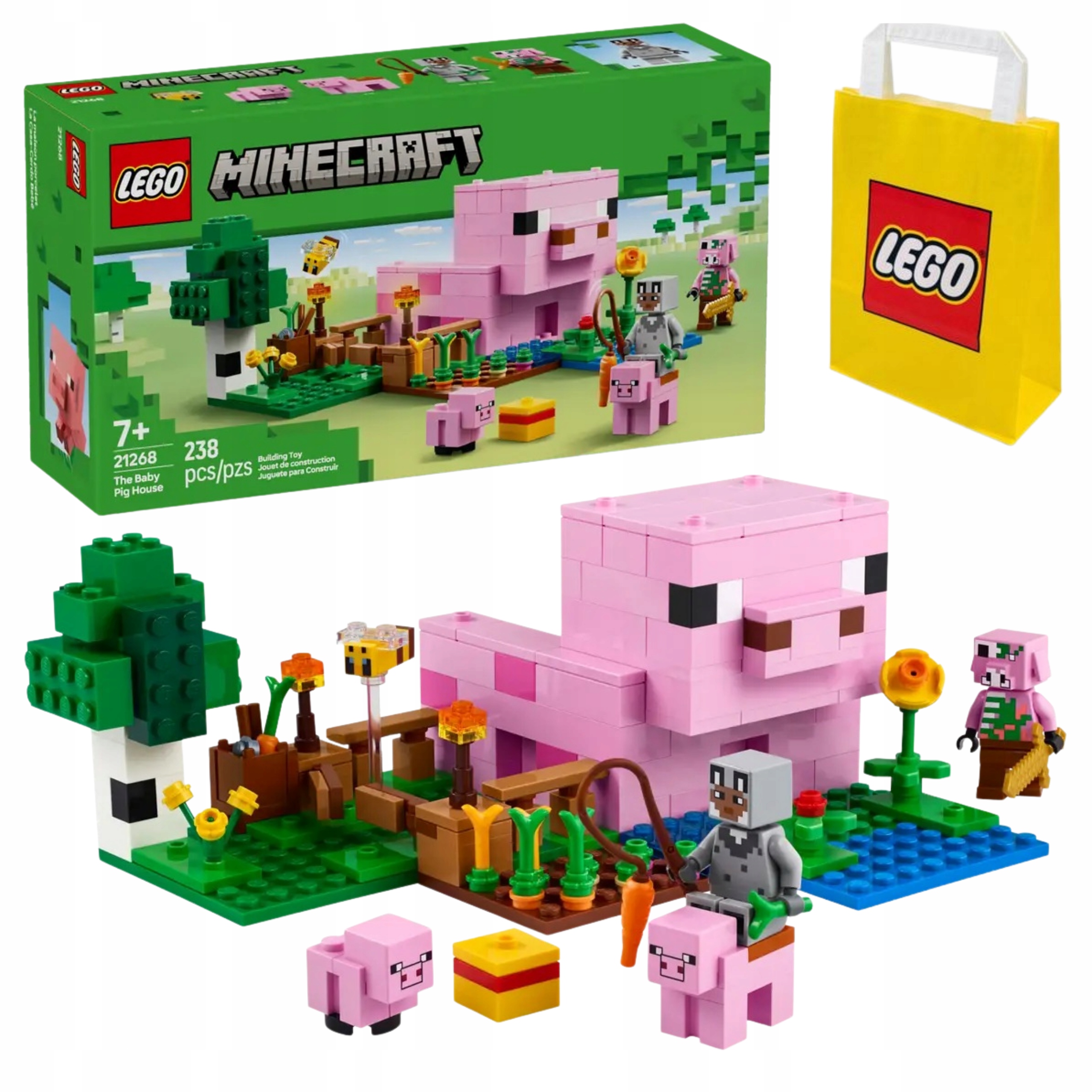 Lego 21268 Minecraft Dům prasátka stavebnice Lego taška Dárek